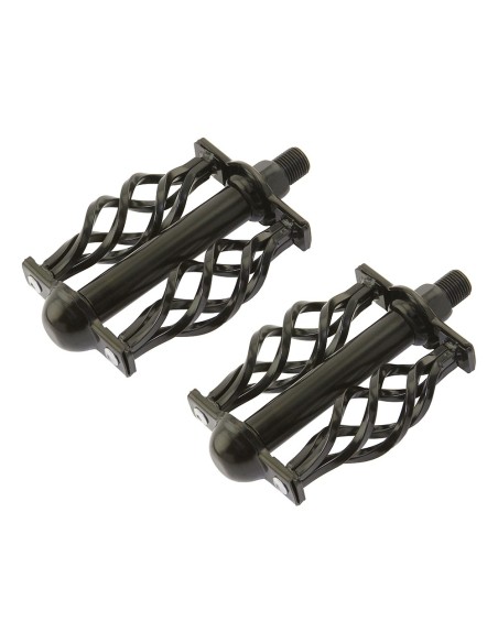 Twisted Pedals W/Cage Classic C-514 1/2 Black.